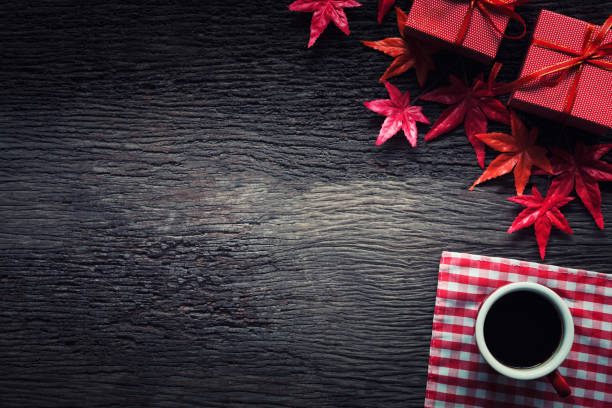istock Christmas holidays composition on wooden 880890172