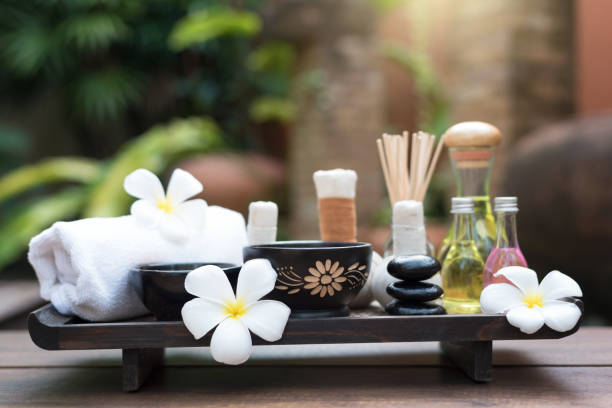 istock Thai spa massage compress balls and salt spa 880890310