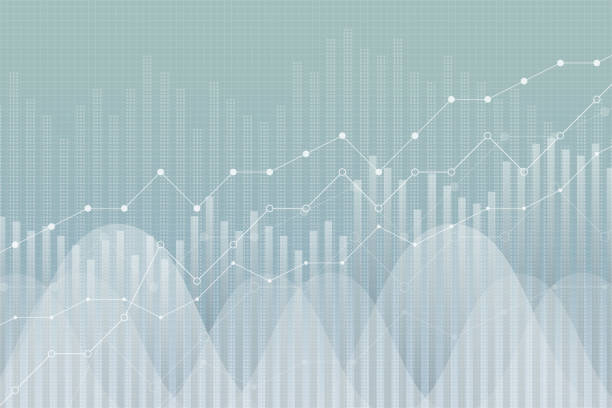 istock Financial growth, revenue graph, vector illustration. Trend lines, columns, market economy information background. Chart analytics strategy concept. 880902026