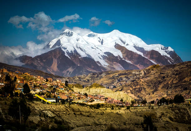 istock View over La Paz Bolivia with Illimani Mountain 880908168