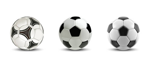 istock Vector soccer ball set. Tree Realistic soccer balls or football balls on white background 880908850
