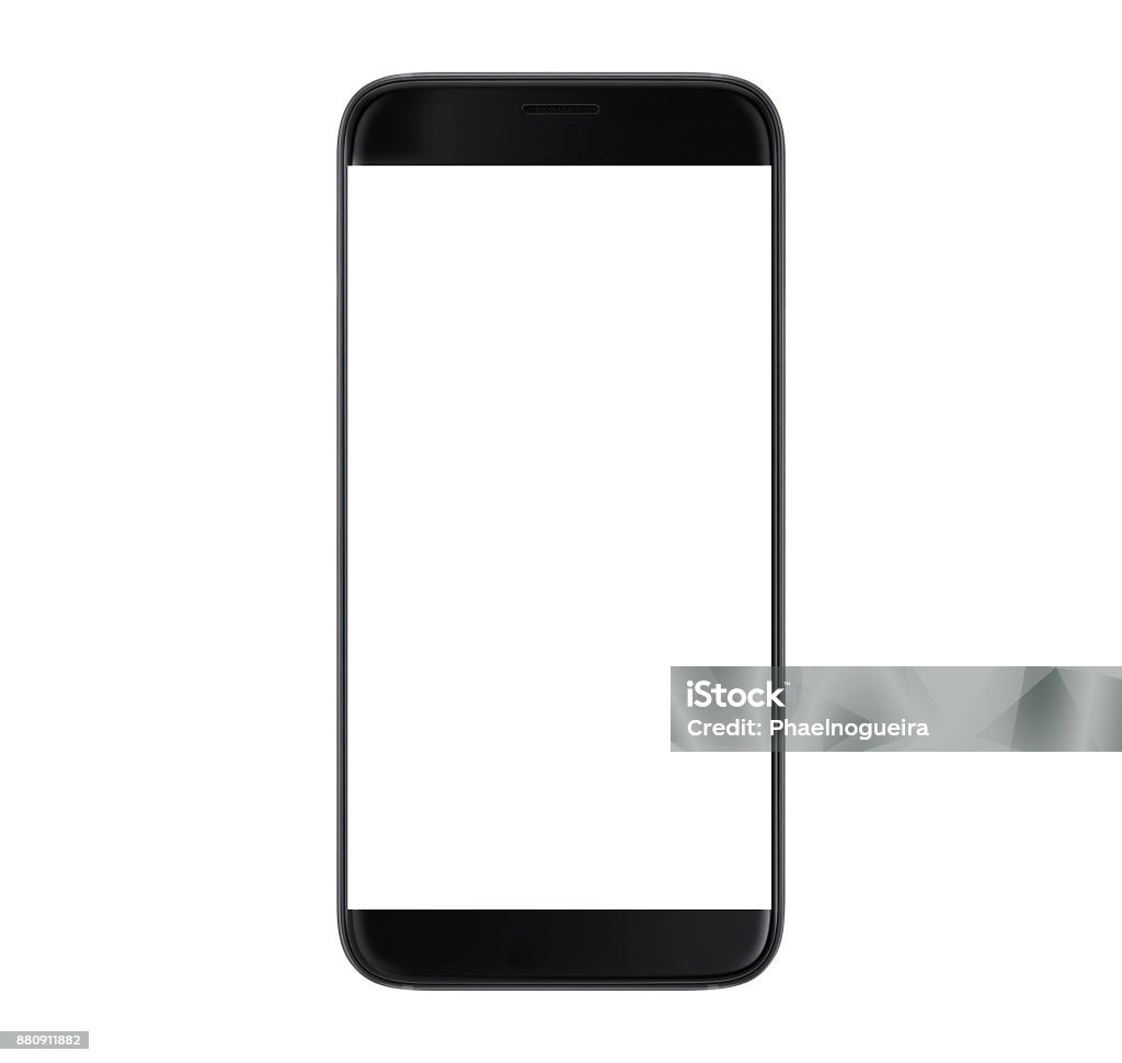 Smartphone nero con schermo vuoto - Foto stock royalty-free di Smart phone