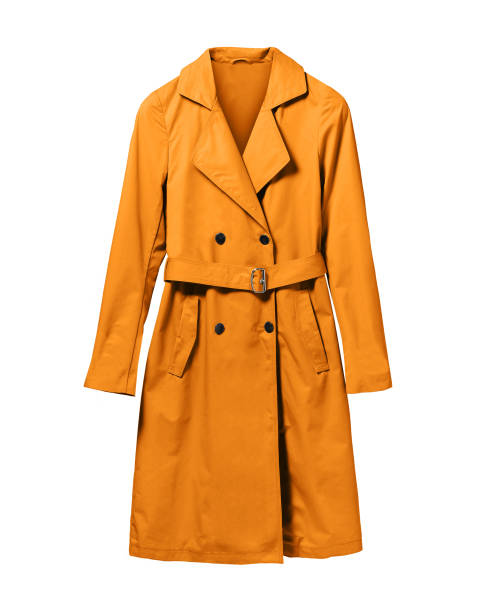 istock Orange elegant woman autumn coat isolated white 880914974