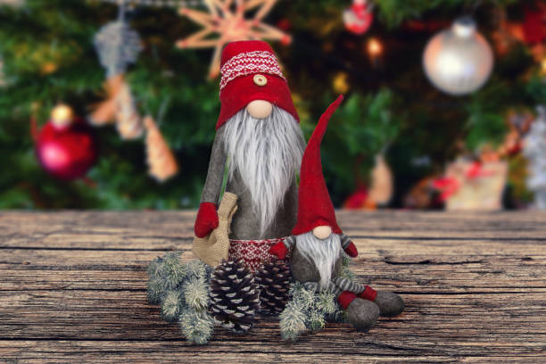 istock Christmas abstract decoration on wooden brown board 880917770