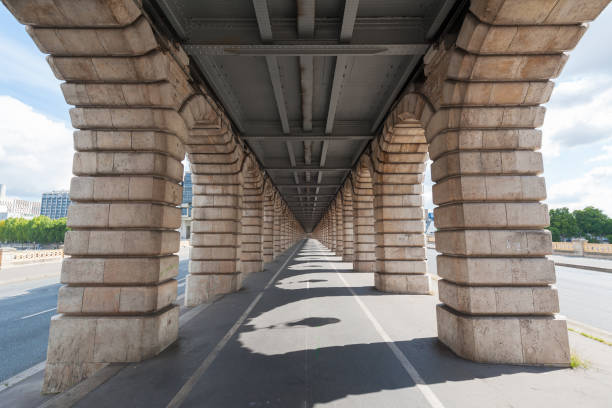 istock vanishing point view from under Bercy bridge in Paris 880918168