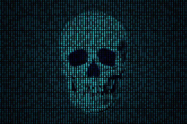 Free Stock Photo of Skull Formed by Computer Code - Cyber Crime ...