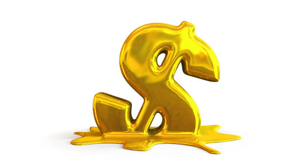 3d-иллюстрация плавления символа доллара - meltdown currency finance bank стоковые фото и изображения