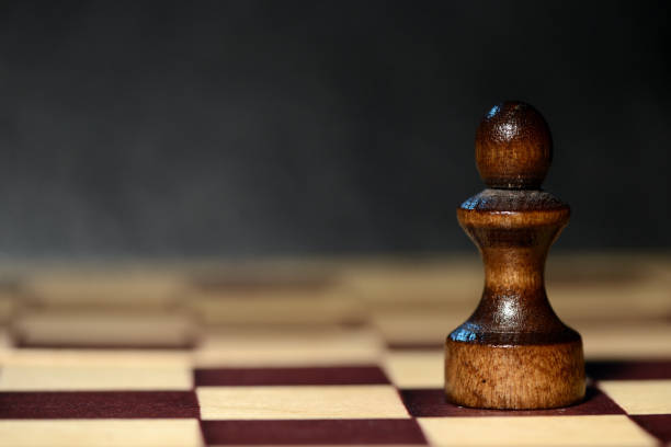istock Chess figure on a chessboard on a dark background close up 880930776