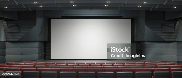 Modern Movie Thearter Stock Photo - Download Image Now - Stage - Performance Space, Auditorium, Projection Screen