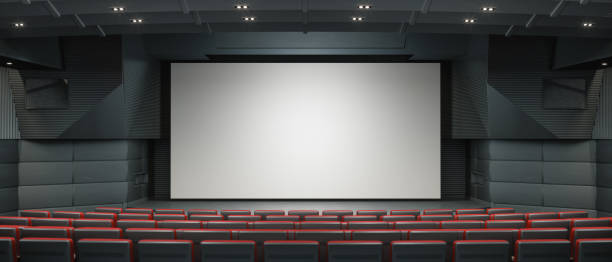 modern movie thearter - empty theater imagens e fotografias de stock