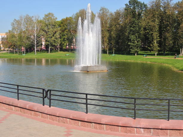istock Fountain in a city Park in Maladzetschna in Belarus. 880940686