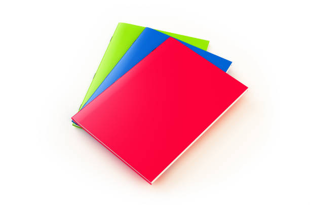 Colorful Books Isolated on White: With Clipping PathColorful Work Books Isolated on White: With Clipping Path