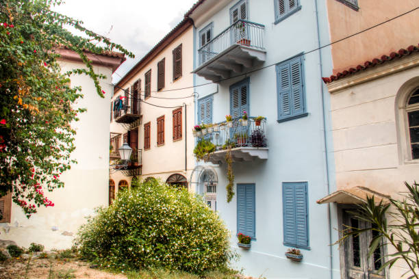 istock Historical buildings in Nafplio, Greece 880950152