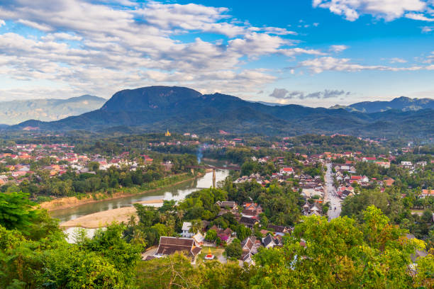 istock Viewpoint and beautiful landscape in luang prabang, Laos. 880960192