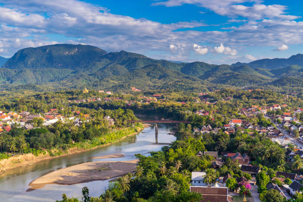 istock Viewpoint and beautiful landscape in luang prabang, Laos. 880960272