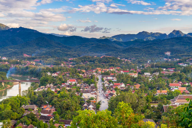 istock Viewpoint and beautiful landscape in luang prabang, Laos. 880960360