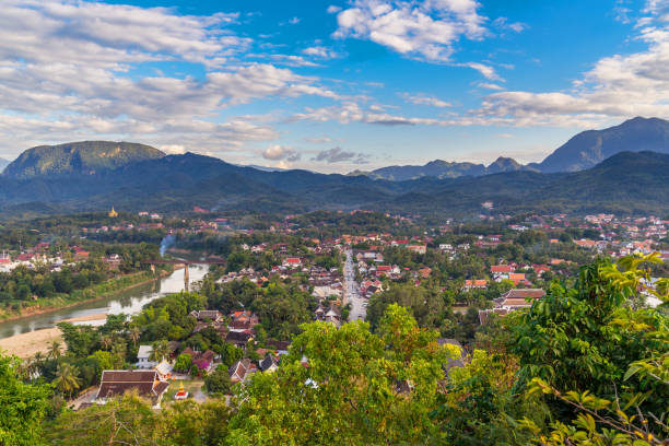 istock Viewpoint and beautiful landscape in luang prabang, Laos. 880960448