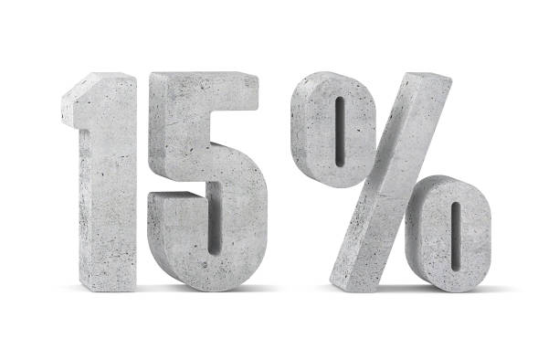 istock 15 percent discount. Concrete numbers. 880966736