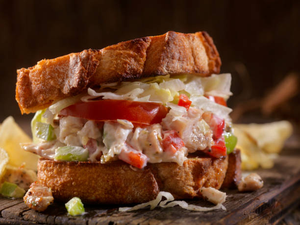 istock Toasted Chicken Salad Sandwich on Sourdough 880969492