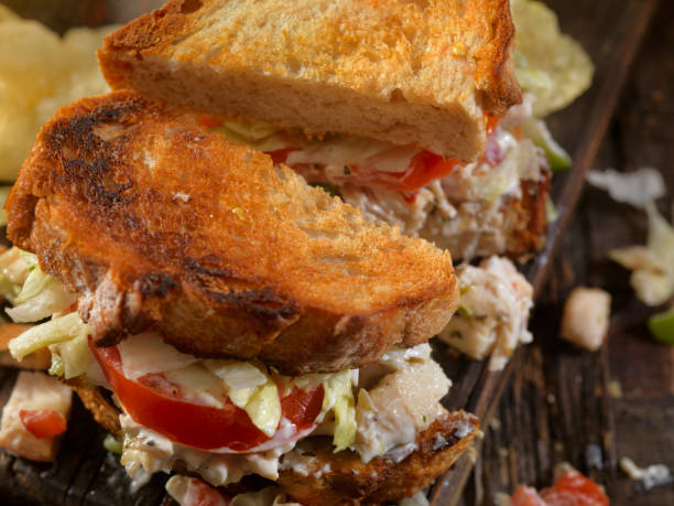 istock Toasted Chicken Salad Sandwich on Sourdough 880969724