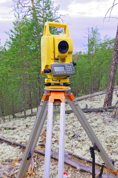 istock Modern shabby electronic total station 880976072