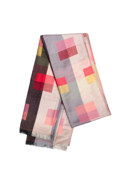 istock color women's scarf with pattern isolated on white 880981956