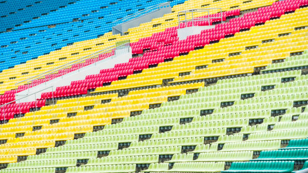 istock group of color chairs at sitting stadium 880987772
