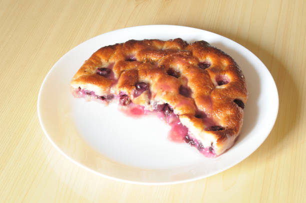 close up on a cake make in Italy, with grapes, bread and sugar. called \