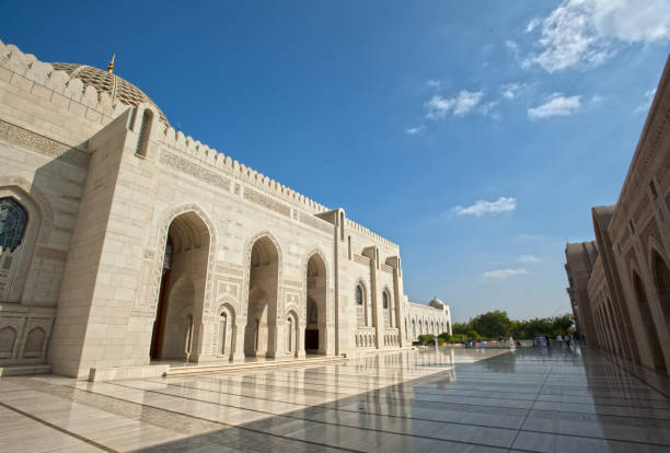 istock Sultan Qaboos Grand mosque in Muscat. Beautiful Arab architecture.
