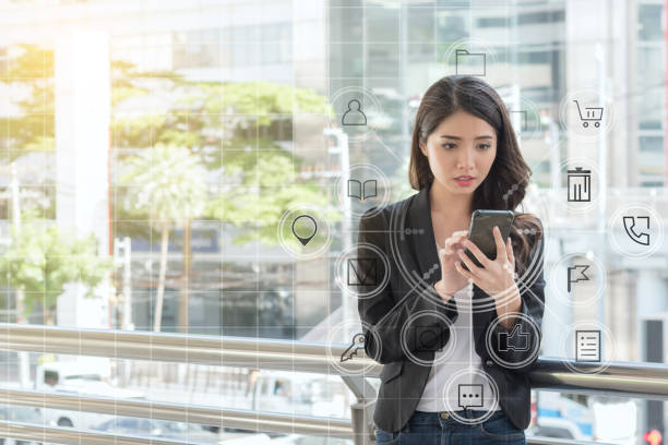 istock business social connection concept : businessman using mobile 880999324