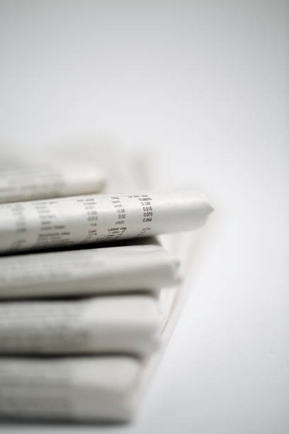 istock newspaper isolated on white background - Stock Image 881016498