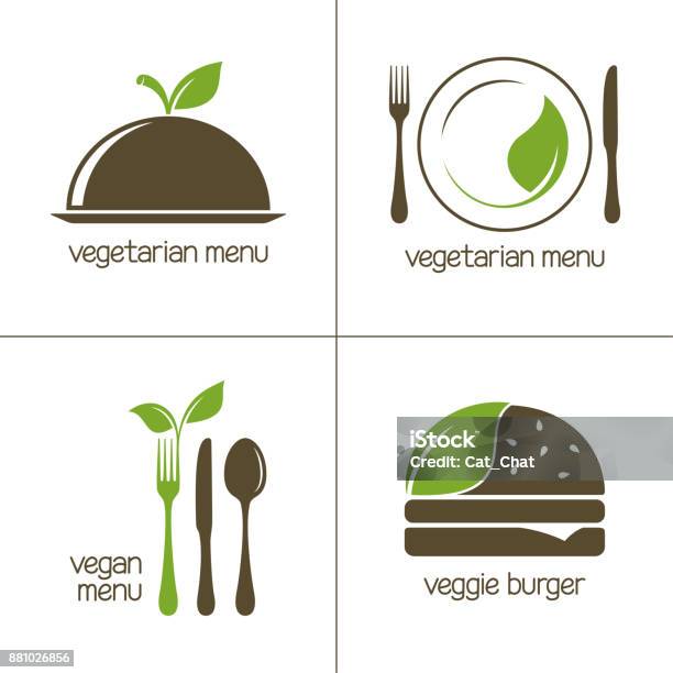 Vetores de Ícones De Comida Vegetariana e mais imagens de Ícone de Computador - Ícone de Computador, Vegan, Hamburguer