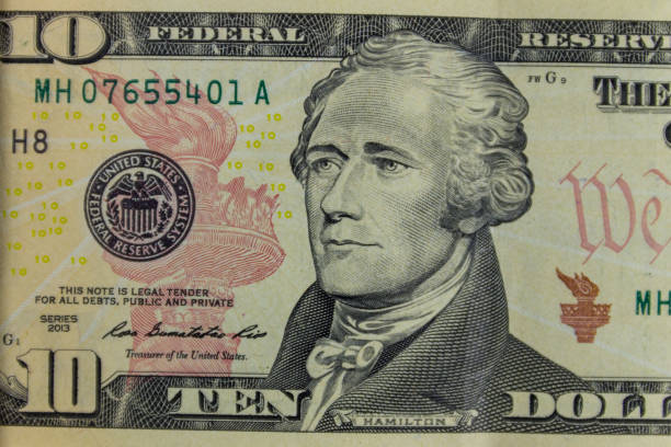 istock Macro shot of ten dollars banknote 881031170
