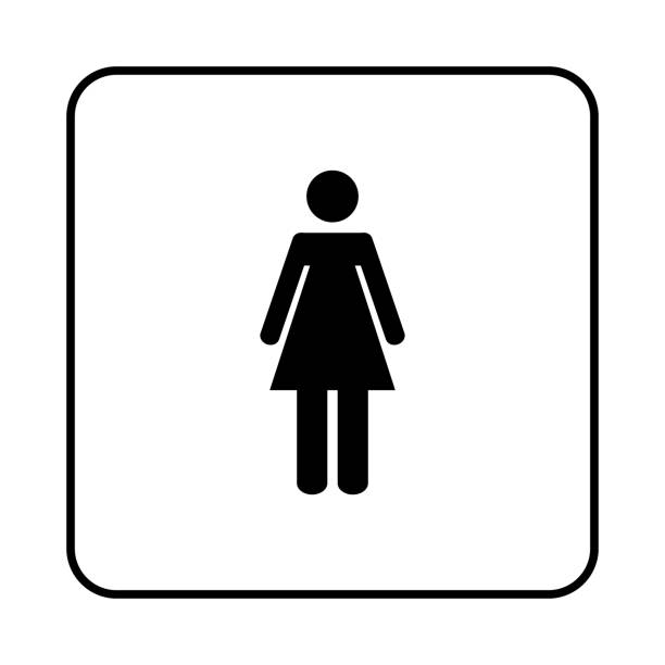 istock Toilet sign. WC  women 881040756