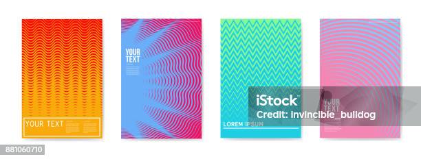 Abstract Creative Cards Placards Posters Set Trendy Halftone Gradient Design For Banners Cover Invitation Hipster Brochure Flyer Leaflet Vector Illustration Stock Illustration - Download Image Now