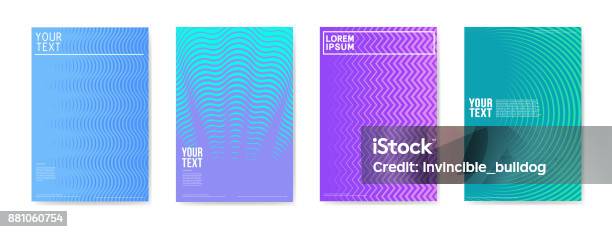 Abstract Creative Cards Placards Posters Set Trendy Halftone Gradient Design For Banners Cover Invitation Hipster Brochure Flyer Leaflet Vector Illustration Stock Illustration - Download Image Now