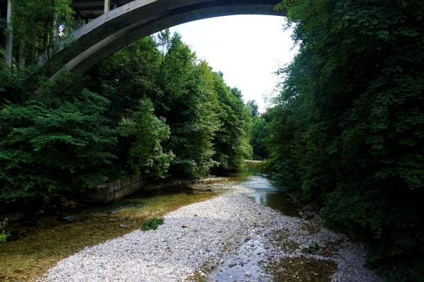 istock Bridge over Sava river in Kranj 881073230
