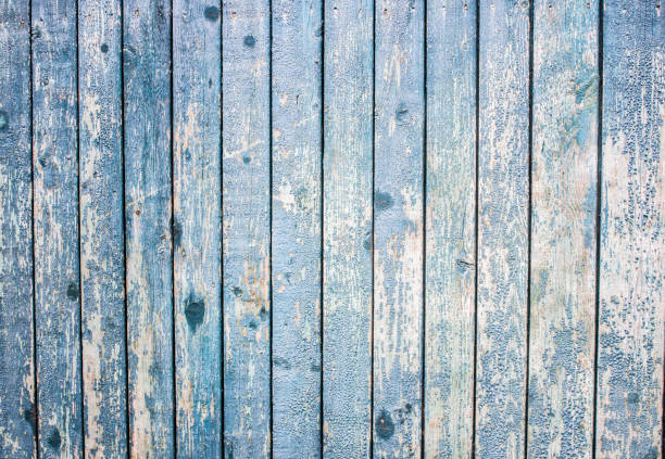 istock A cracked blue paint on a wooden fence. 881076556