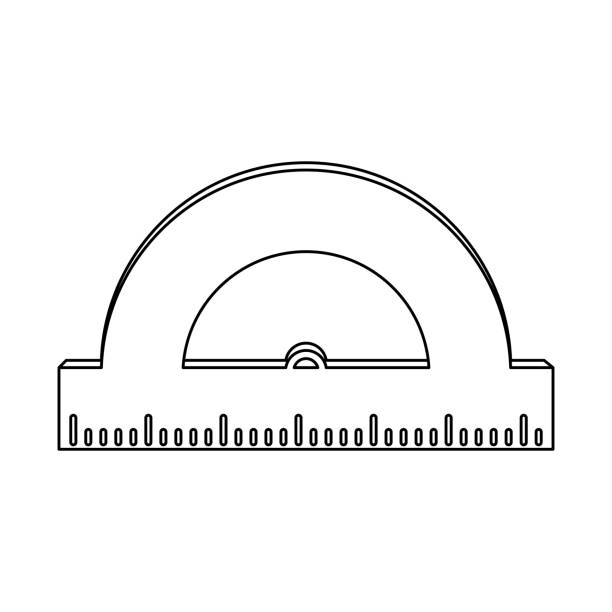 学校 [分度器] ツール - drawing compass architecture work tool engineering点のイラスト素材／クリップアート素材／マンガ素材／アイコン素材