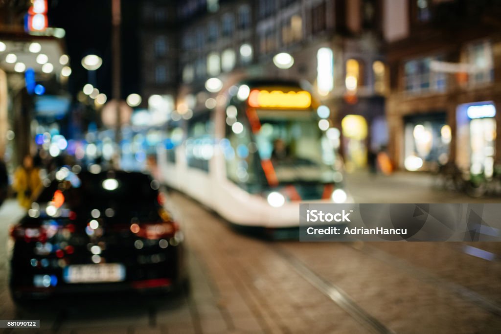 Città defocus di Strasburgo durante le vacanze di Natale - Foto stock royalty-free di Affari