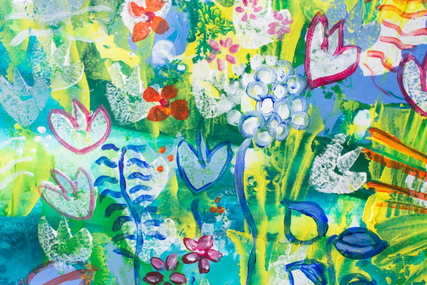 istock Detail of the Painting as a Background 881108132