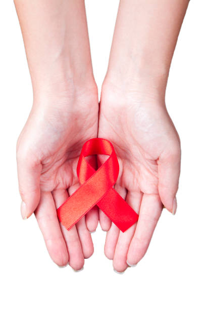 istock Hands holding red AIDS awareness ribbon 881114066