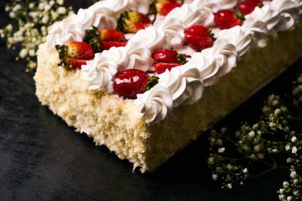 istock Strawberry cake with fresh strawberry 881114806
