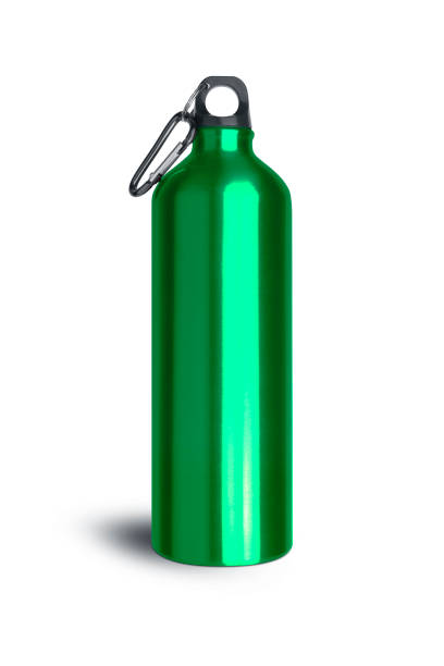 istock Metallic green water bottle 881121540