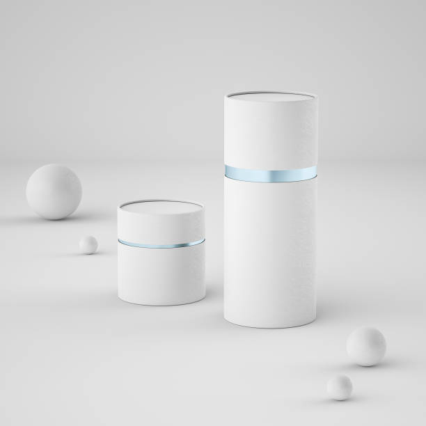 istock Mockup of closed paper can tubes 881134784