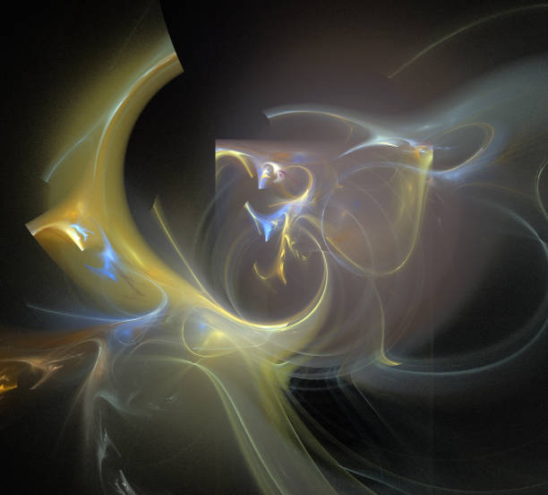 istock image of one Digital Fractal on Black Color 881150306
