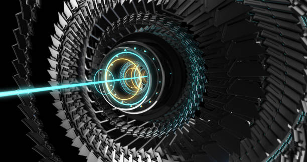 istock 3D Illustration of Future technology, security concept background. 881154218