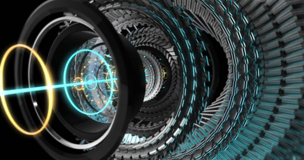 istock 3D Illustration of Future technology, security concept background. 881154234