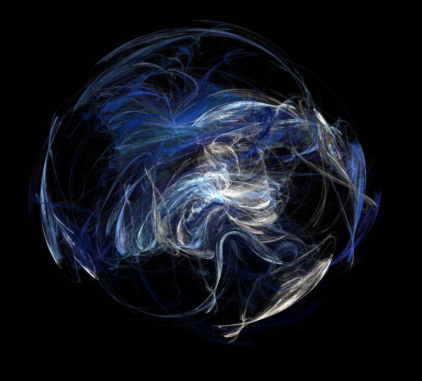 istock image of one Digital Fractal on Black Color 881154582