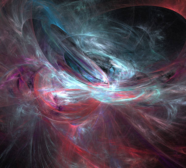 istock image of one Digital Fractal on Black Color 881161446
